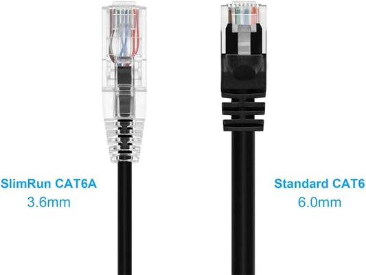 Monoprice Cat6 7ft Black Component Level Patch Cable UTP 28AWG 550MHz Pure Bare - Image 2