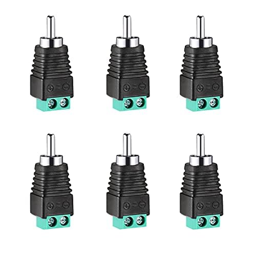 RCA Plugs for Speaker Wire,RCA to AV Screw Terminal Connector, Phono RCA Male - Image 2