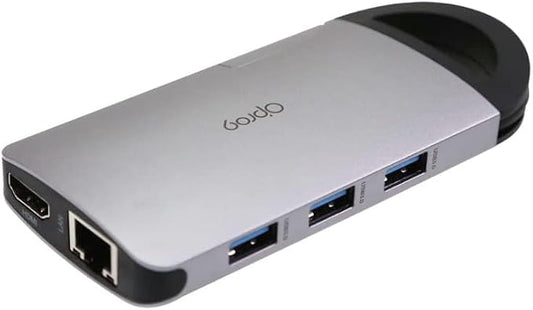 Opro9 8-in-1 USB-C Hub with 3 USB 3.0 Ports, Dual Monitor Laptop Docking Station - Image 2