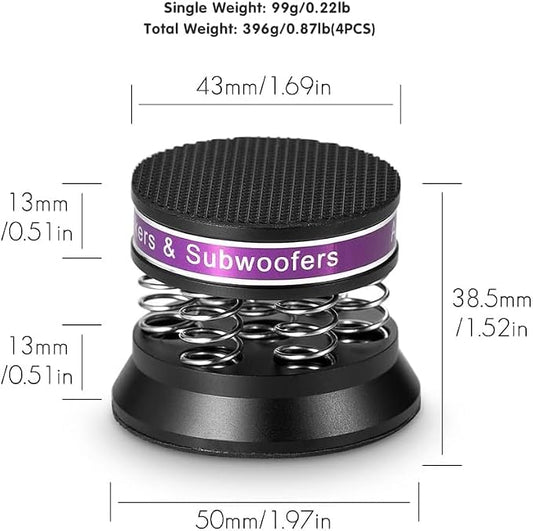 Tertullus 4pcs Spring Speaker Feet Isolation Foot 43mmĂ—38.5mm Stand HiFi - Image 2