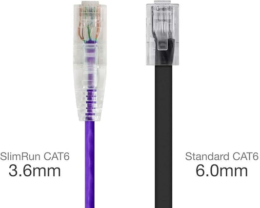 Monoprice Cat6 7ft Purple Component Level Patch Cable UTP 28AWG 550MHz Pure - Image 2