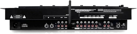 Pyle 6 Channel Mixer, Stereo Mixer, Professional Sound System, LED Illumination - Image 2
