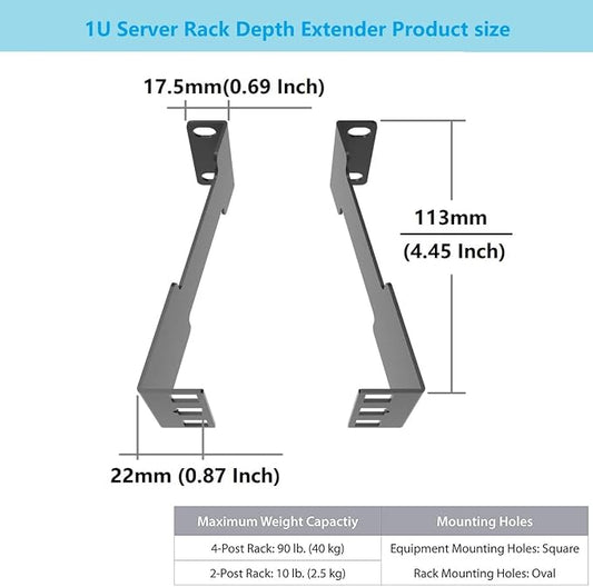 1U Server Rack Depth Extender - Image 2