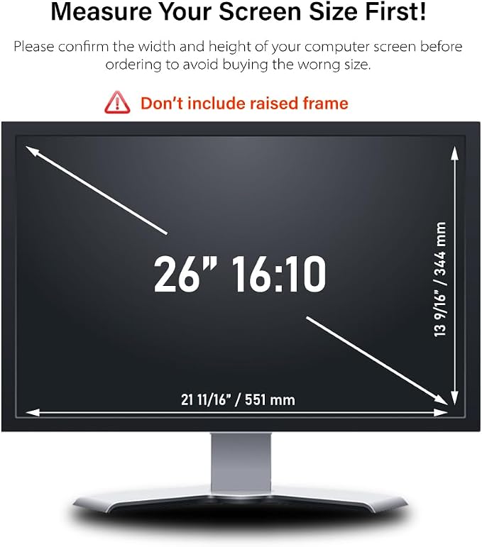 26 Inch - 16:10 Aspect Ratio - Computer Privacy Screen Filter - Image 6