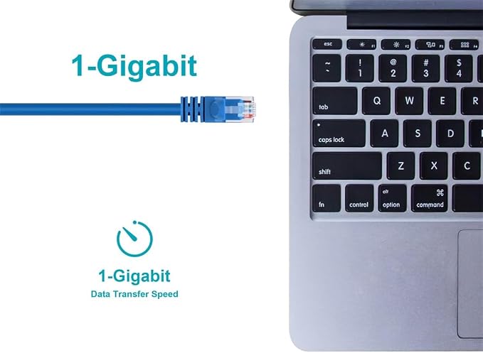 Monoprice Cat5e 100ft Blue Patch Cable UTP 24AWG 350MHz Pure Bare Copper - Image 5