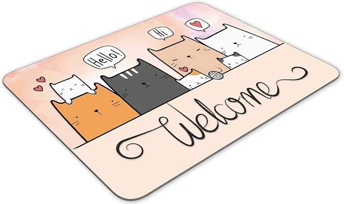 Gaming Mouse Pad, Cute Cartoon Cat Rectangle Mouse Pad Size - Image 2