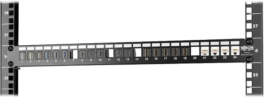 Tripp Lite 24-Port 1U Shielded Blank Cutouts Patch Panel, Rackmount - Image 2