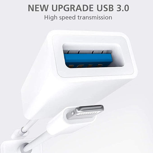 Lightning to USB Camera Adapter Apple MFi Certified Lightning Female USB 3.0 - Image 2
