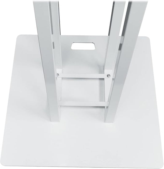 Rockville RTP33-TV Pro White Totem Stand 220 lbs DJ Speaker/Lighting/TV Mount - Image 2