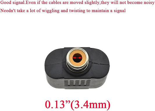 Hahiyo 3 RCA F-2x3.4 RCA F Stereo Plug Interconnect Audio One Male 3.4mm Two - Image 2