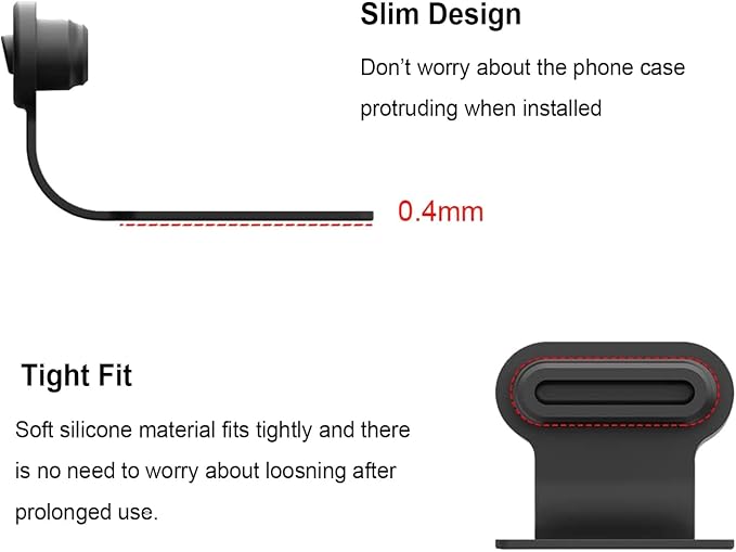 USB C-Type Anti Loss Dust Plugs, USB C-Type Port Silicone Dust Covers, - Image 6