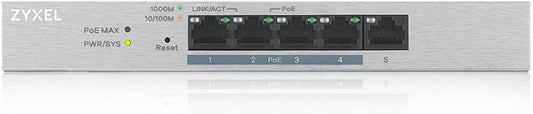 Zyxel 5-Port PoE Switch | Web Managed Gigabit Network Ethernet Splitter | 5X - Image 2