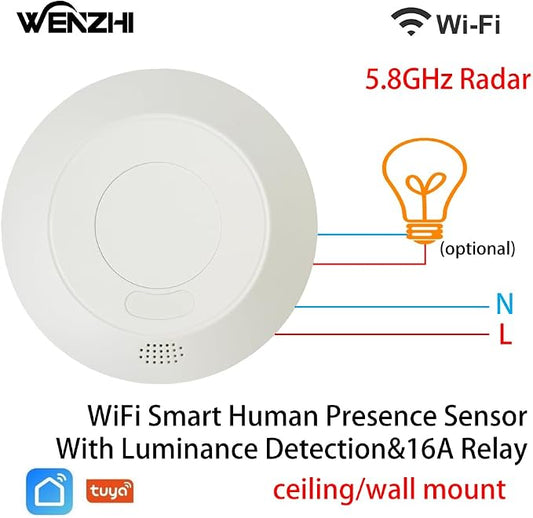 Presence Sensor, WenzhiIoT Smart Motion Sensor WiFi 5.8 GHz Radar MmWave - Image 2