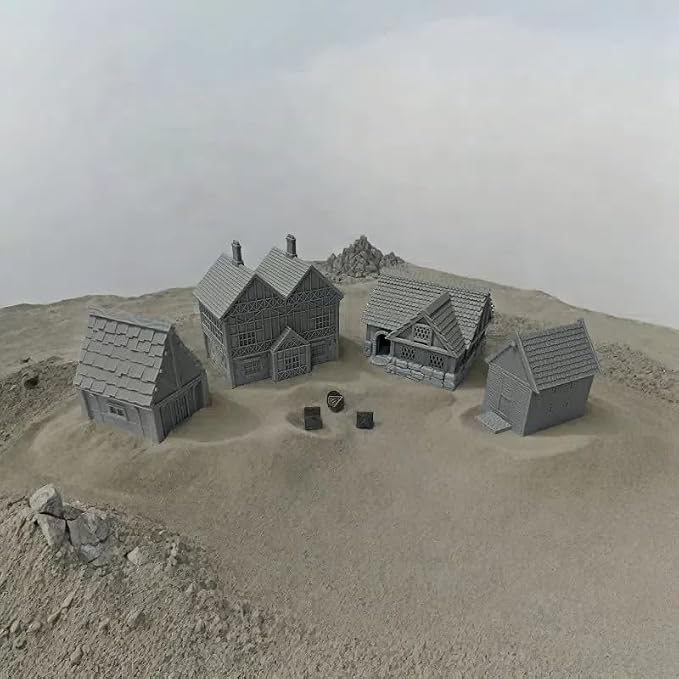 Tabletop Miniature Little Town Building Terrains Compatible - 18mm Scale - Image 8