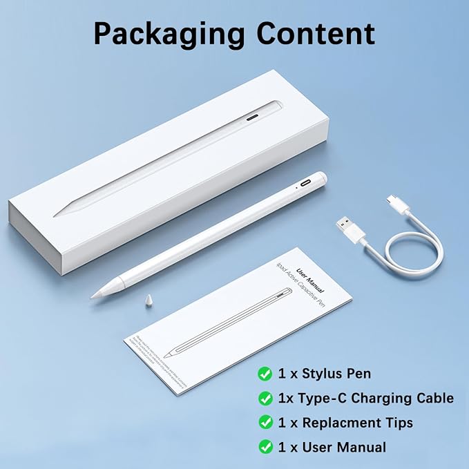 Stylus Pen for Apple iPad, Sensitivity Palm Rejection Fast Charge Stylus Pencil - Image 9