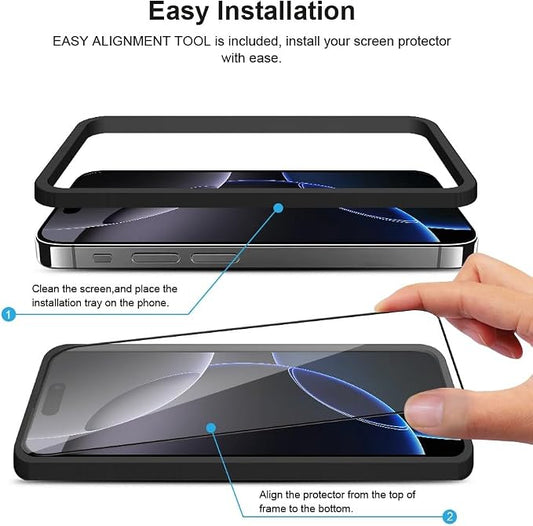 2 pack Full 9H+ 12 FT Military Grade Glass Screen Protector - Image 2