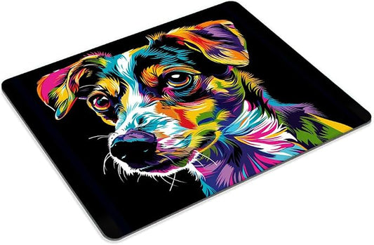 Square Mouse Pad Colorful Dog Portrait-5, Gaming Mouse Pads - Image 2