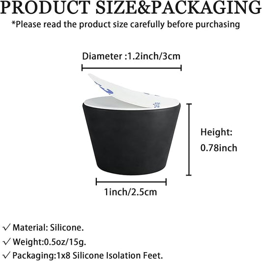 1.2" Silicone Non-Skid Speaker Pads-8Pack, - Image 2