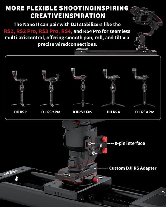 IFOOTAGE Shark Slider Nano II 660, Motorized Camera Slider, Compatible - Image 2