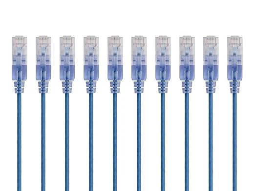 Monoprice - 133257 SlimRun Cat6A Ethernet Patch Cable - Snagless RJ45 UTP Pure - Image 2