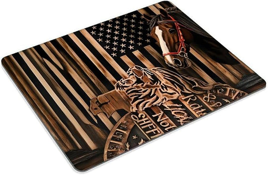 Horse, National Flag Mouse pad Customized Mousepad Non-Slip Rubber Base Mouse - Image 2