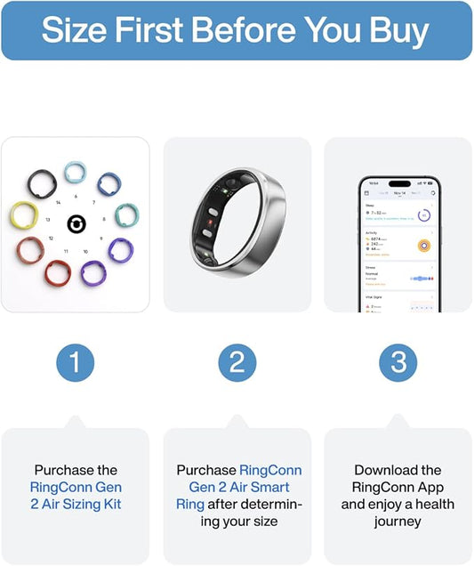 RingConn Gen 2 Air, Ultra-Thin AI Smart Ring, 10-Day Battery Life, - Image 2