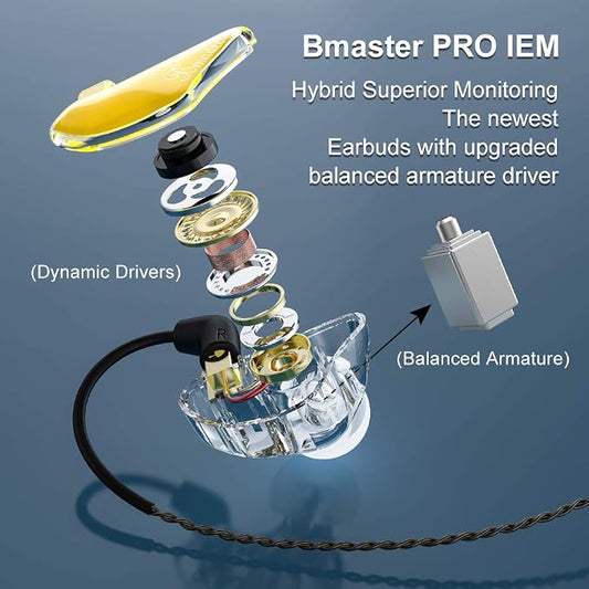 BASN in-Ear Monitors, Bmaster Triple Driver HiFi Stereo Noise-Isolating - Image 2