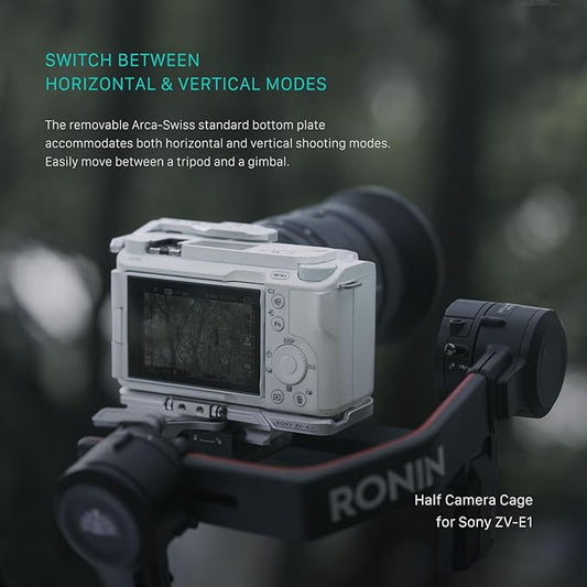 Tilta Half Camera Cage for ZV-E1 | Cold Shoe, NATO Rail, M3 and 1/4""-20 - Image 2
