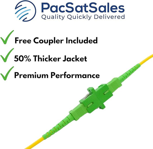 Fiber Optic Internet Cable - 100ft / 30M SC/APC to SC/APC Single Mode Fiber - Image 2