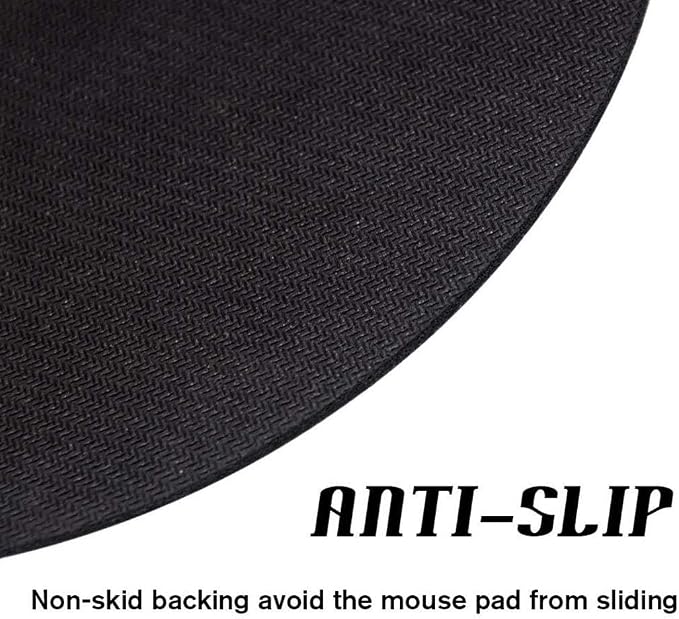 Sunflower On Black Sun Flower Mouse Pad Round Non-Slip Rubber Mousepad Laptop - Image 7