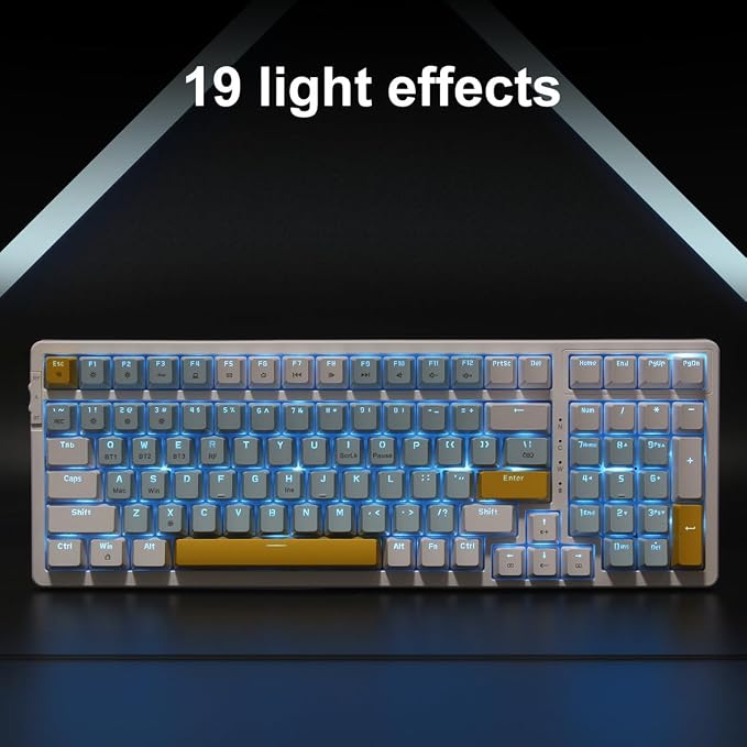Wireless Mechanical Keyboard, Triple Mode 2.4G/USB-C/BT Gaming Keyboards 100 - Image 6