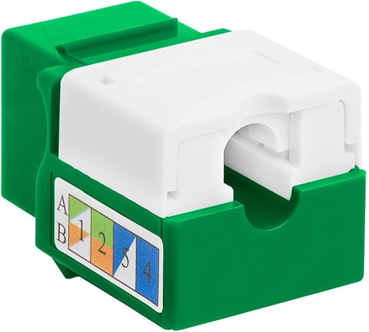 Cmple - RJ45 Keystone Jack 90 Degree Cat5e Keystone Jack Insert Punch Down RJ45 - Image 2