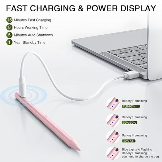 Pen for iPad 2018-2025, HATOKU 15 Mins Fast Charging Pencil 1st Gen - Image 2