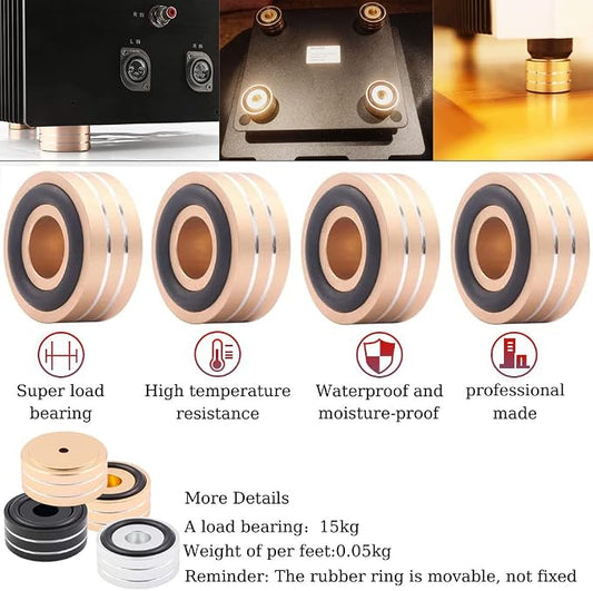 Tertullus 4 Pcs Speaker Feet Isolation 40x20mm Turntable Feet Aluminum Platform - Image 2