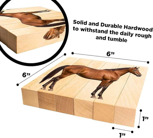 Wooden Animal Chunky Puzzles for Toddlers 2+ Years - Image 2