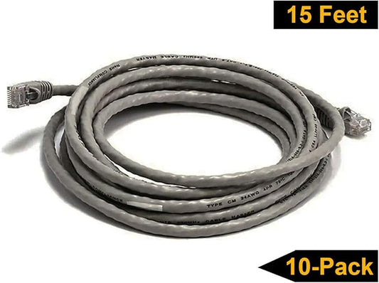 iMBAPrice 15' Cat5e Network Ethernet Patch Cable, 10 Pack - Image 2