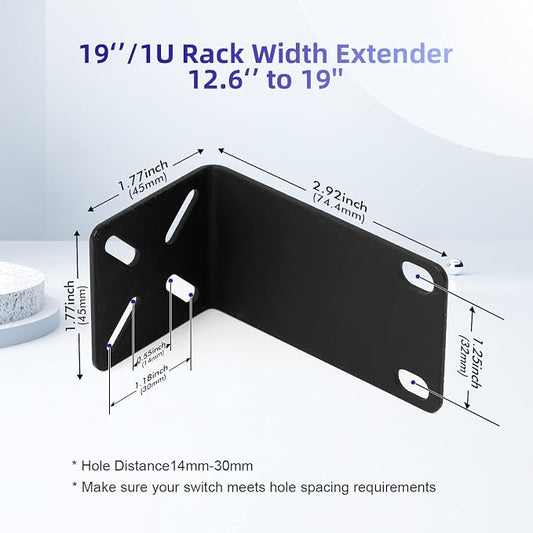 Rack Mount Kit for 12.6 inch Switches, Adjustable Rack Ears for Netgear - Image 2