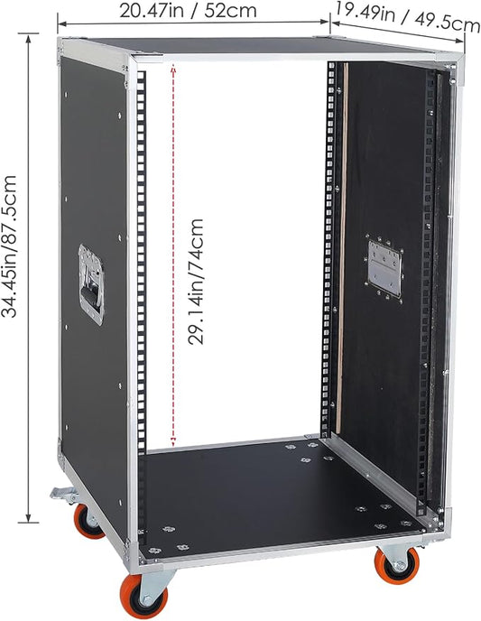 AV Gear Rack 16U Home Audio & Video Stage Stereo Equipment Storage Cabinet - Image 2