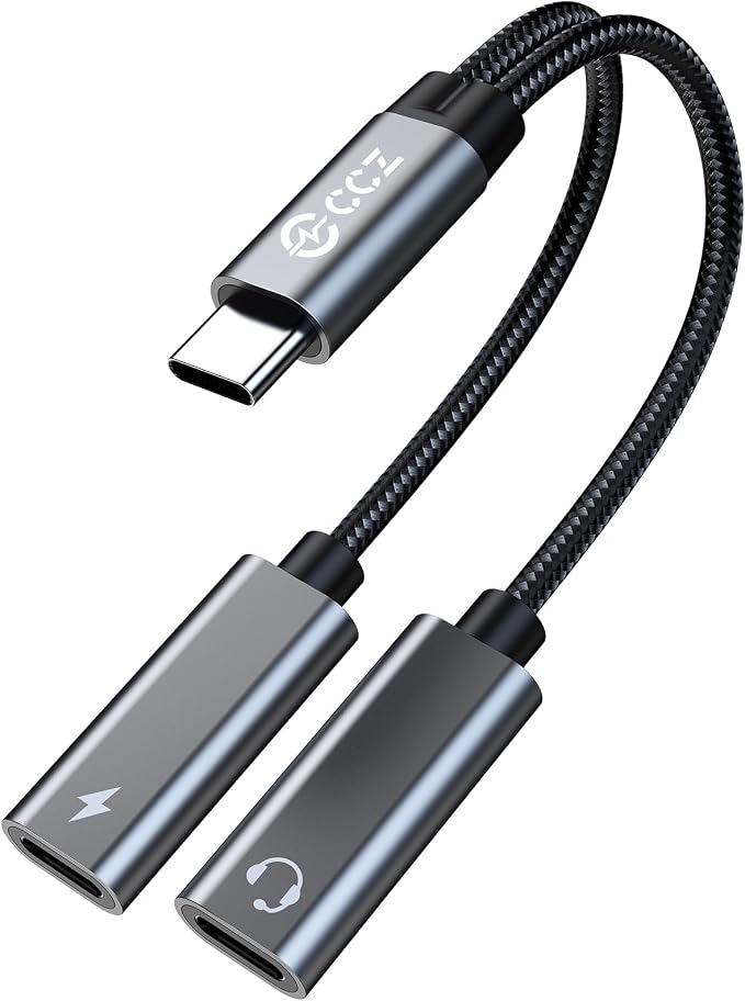 USB C Splitter, 1 in 2 Out Dual USB C Type Headphone and Charger Audio Adapter - Image 9