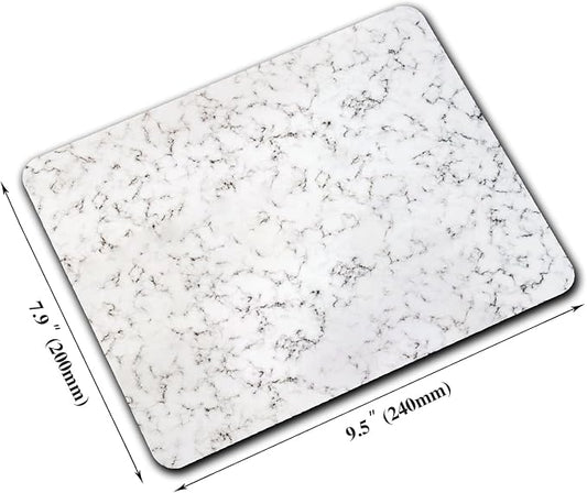 White Marble Black Texture Mouse Pads - Image 2