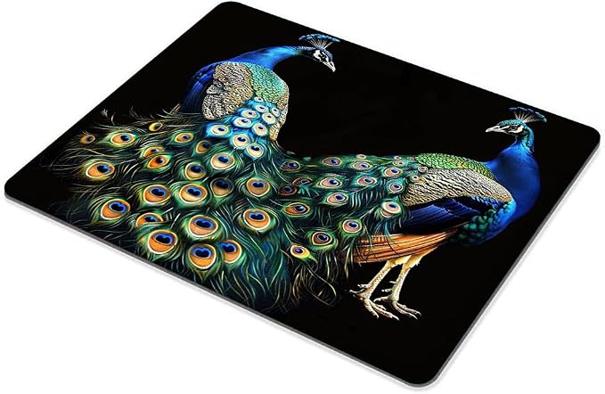 Square Mouse Pad Beautiful Peacock - Image 6