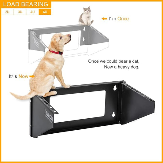 RIVECO 6U Wall Mount Rack for Network| Reinforced Heavy Load 66-99 LBS Small - Image 2