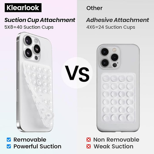 2PCS Silicone Suction Cup Phone Case Mount Double Sided, Hands-Free Phone - Image 2