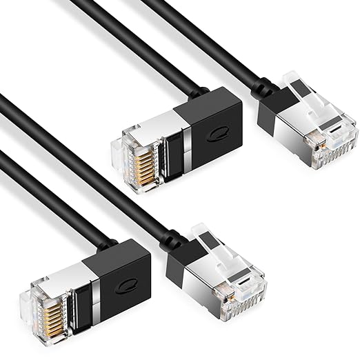 Flexible Cat 6 Ethernet Cable 270 °Upward Angle 10 Feet, Ultra Thin & Slim Rj45 - Image 2