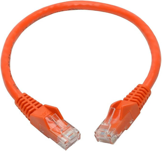 Tripp Lite Cat6 Gigabit Ethernet Snagless Molded Patch Cable UTP Orange RJ45 - Image 2