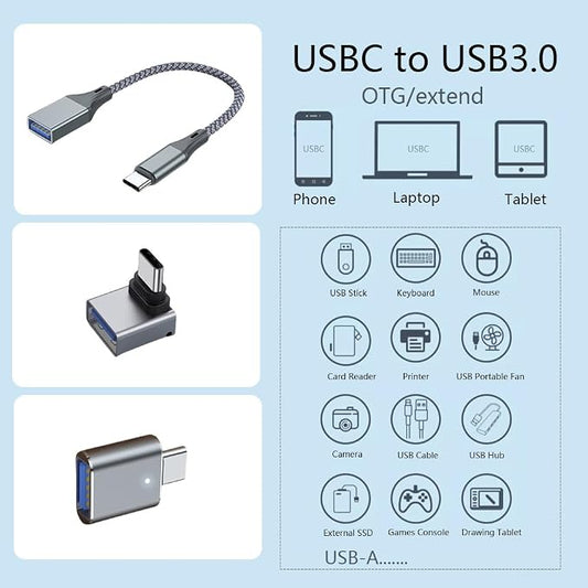 3Pcs Upgraded USB C to USB Adapter, High-Speed Data Transfer, USB Converter - Image 2