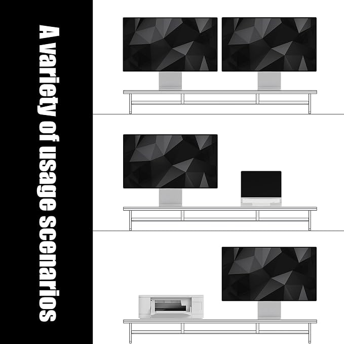 Dual‑Tier Monitor Stand for Modern Desk Setup – Minimalist Wooden and Metal - Image 6