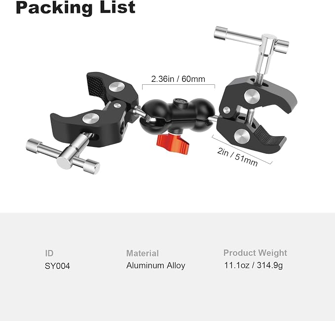 Double Super Clamp Camera Mount - Image 8