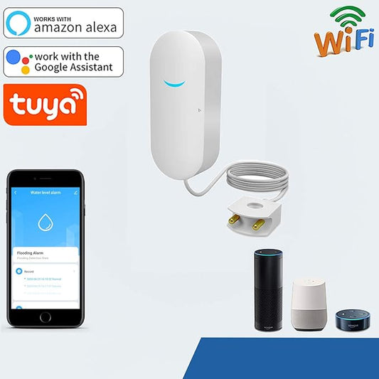 WiFi Water Sensor, Smart Water Leak Detector, Tuya APP Free Remote Monitoring - Image 2
