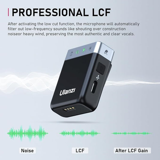 ULANZI AM18 Wireless Lavalier Microphone, Compact Mini Lapel Mic - Image 2